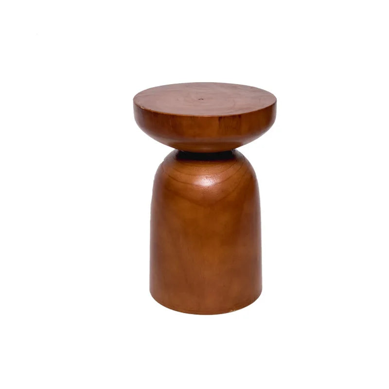 Mooli Modern Minimalist Solid Wood Pier Log Stump Stool Designer Creative Round Stool Homestay Decoration Tree Stump Stool