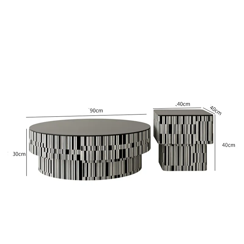 Runder Couchtisch in Schwarzglas – modernes Design für Wohnzimmer oder Hotel