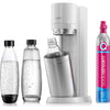 Wassersprudler Duo, weiß, mit 1 Glasflasche, 1 Kunststoffflasche, 1 Zylinder
